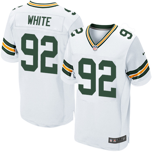 Men's Elite Reggie White Nike Jersey White Road - #92 NFL Green Bay Packers
